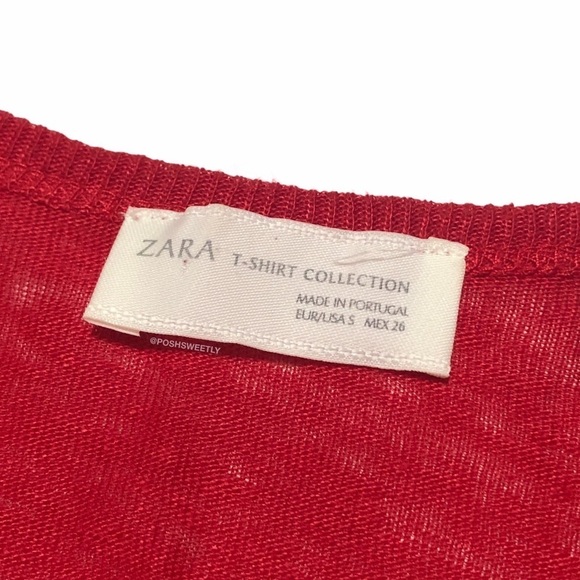 Zara 100% Linen V-Neck Top - Picture 8 of 10